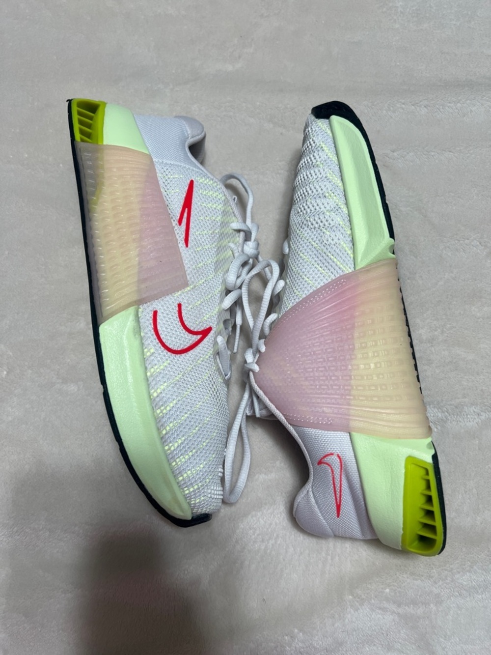 Nike Metcon 9 Training Shoes White Volt HyperLift Men’s 10 Women’s 11.5 EUC - Picture 12 of 14